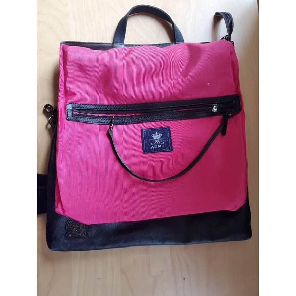 Accessories De Mademoiselle A.D.M.J. Black Leather Messenger Bag Japan - Picture 4 of 11